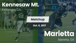 Matchup: Kennesaw Mt. High Sc vs. Marietta  2017