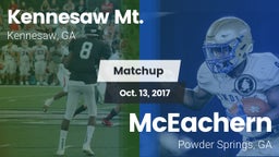 Matchup: Kennesaw Mt. High Sc vs. McEachern  2017