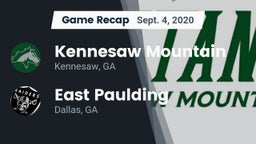 Recap: Kennesaw Mountain  vs. East Paulding  2020