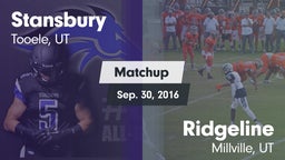 Matchup: Stansbury High vs. Ridgeline  2016