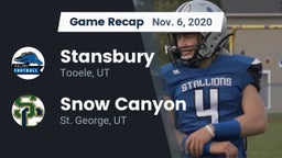Recap: Stansbury  vs. Snow Canyon  2020