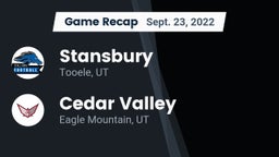 Recap: Stansbury  vs. Cedar Valley  2022