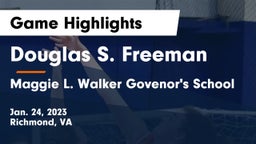 Douglas S. Freeman  vs Maggie L. Walker Govenor's School Game Highlights - Jan. 24, 2023