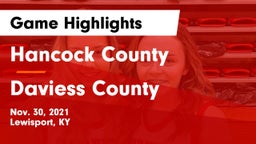 Hancock County  vs Daviess County  Game Highlights - Nov. 30, 2021