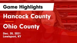 Hancock County  vs Ohio County  Game Highlights - Dec. 20, 2021