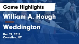 William A. Hough  vs Weddington  Game Highlights - Dec 29, 2016