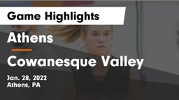 Athens  vs Cowanesque Valley Game Highlights - Jan. 28, 2022