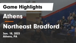 Athens  vs Northeast Bradford  Game Highlights - Jan. 18, 2023
