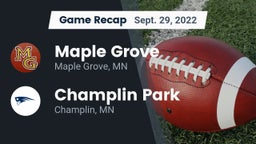 Recap: Maple Grove  vs. Champlin Park  2022