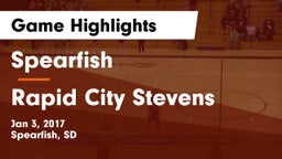 Spearfish  vs Rapid City Stevens  Game Highlights - Jan 3, 2017