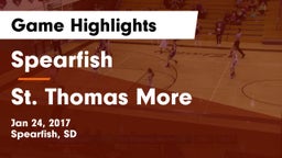 Spearfish  vs St. Thomas More  Game Highlights - Jan 24, 2017