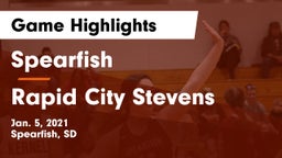 Spearfish  vs Rapid City Stevens  Game Highlights - Jan. 5, 2021
