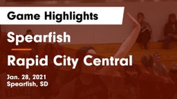Spearfish  vs Rapid City Central  Game Highlights - Jan. 28, 2021