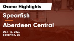 Spearfish  vs Aberdeen Central  Game Highlights - Dec. 15, 2023