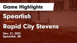 Spearfish  vs Rapid City Stevens  Game Highlights - Dec. 21, 2023