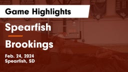 Spearfish  vs Brookings  Game Highlights - Feb. 24, 2024