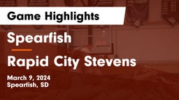 Spearfish  vs Rapid City Stevens  Game Highlights - March 9, 2024