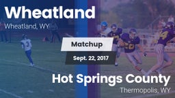 Matchup: Wheatland High vs. Hot Springs County  2017