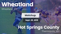 Matchup: Wheatland High vs. Hot Springs County  2018