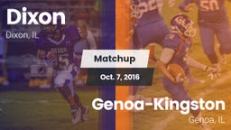 Matchup: Dixon  vs. Genoa-Kingston  2016