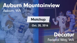 Matchup: Auburn Mountainview vs. Decatur  2016