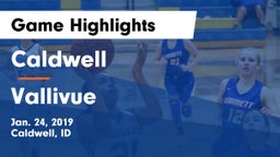 Caldwell  vs Vallivue  Game Highlights - Jan. 24, 2019