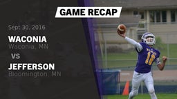 Recap: Waconia  vs. Jefferson  2016