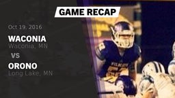 Recap: Waconia  vs. Orono  2016