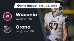 Recap: Waconia  vs. Orono  2018