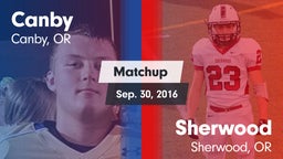 Matchup: Canby  vs. Sherwood  2016
