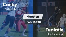 Matchup: Canby  vs. Tualatin  2016