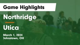 Northridge  vs Utica  Game Highlights - March 1, 2024