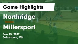Northridge  vs Millersport  Game Highlights - Jan 25, 2017