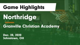 Northridge  vs Granville Christian Academy Game Highlights - Dec. 28, 2020