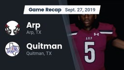 Recap: Arp  vs. Quitman  2019