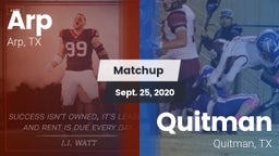 Matchup: Arp  vs. Quitman  2020