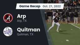 Recap: Arp  vs. Quitman  2022