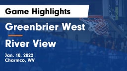 Greenbrier West  vs River View  Game Highlights - Jan. 10, 2022