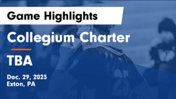 Collegium Charter  vs TBA Game Highlights - Dec. 29, 2023