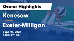 Kenesaw  vs Exeter-Milligan  Game Highlights - Sept. 27, 2022