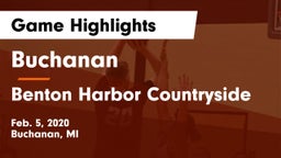 Buchanan  vs Benton Harbor Countryside Game Highlights - Feb. 5, 2020