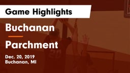 Buchanan  vs Parchment  Game Highlights - Dec. 20, 2019