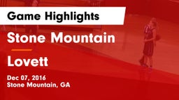Stone Mountain   vs Lovett Game Highlights - Dec 07, 2016