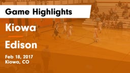 Kiowa  vs Edison Game Highlights - Feb 18, 2017