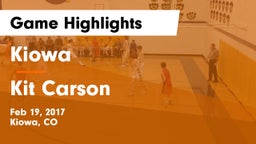 Kiowa  vs Kit Carson  Game Highlights - Feb 19, 2017