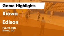Kiowa  vs Edison  Game Highlights - Feb 22, 2017