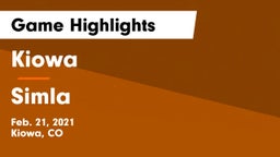 Kiowa  vs Simla  Game Highlights - Feb. 21, 2021