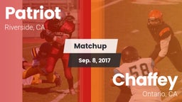 Matchup: Patriot  vs. Chaffey  2017