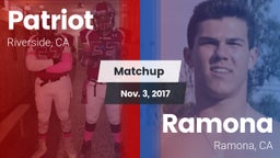 Matchup: Patriot  vs. Ramona  2017