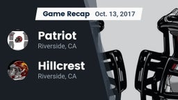 Recap: Patriot  vs. Hillcrest  2017